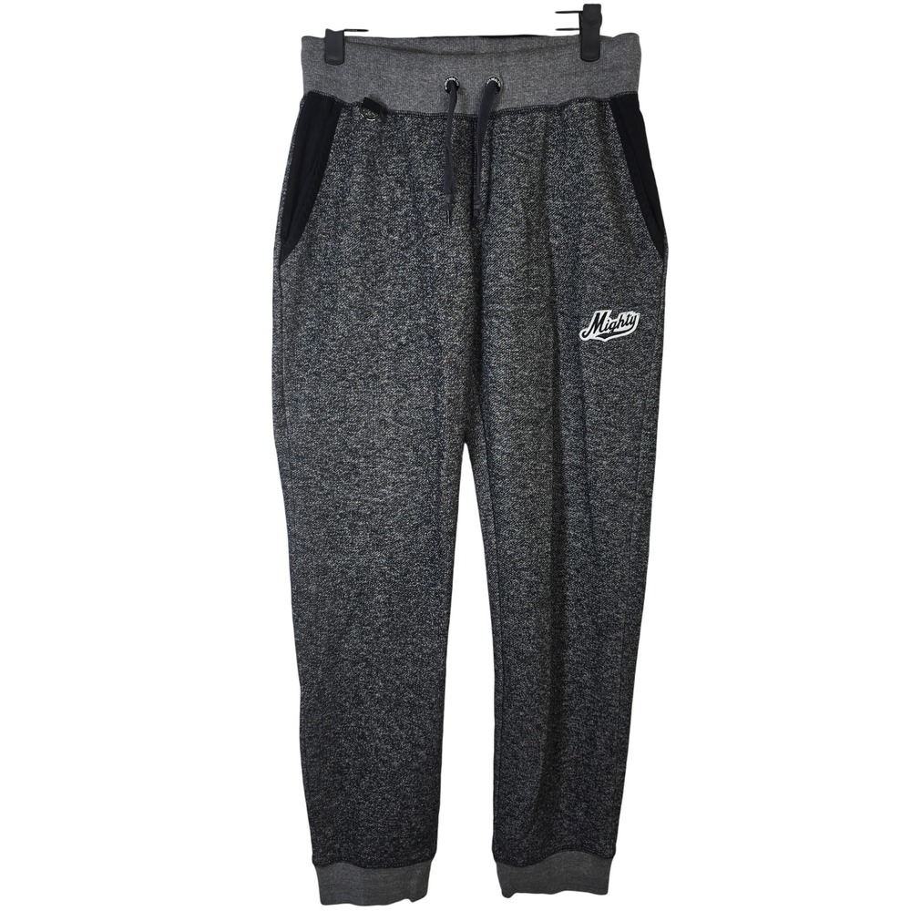 Mighty Healthy Men Jogger Sweatpants Charcoal Heather Embroidered Logo‎ Size L